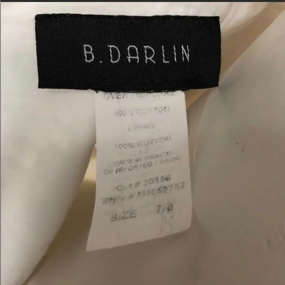 B. Darlin Short White Mini Dress Eyelet Lace Fit & Flare Cutout Back Sz 7/8 - Picture 9 of 12